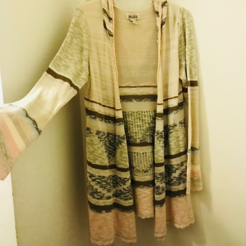 Dope Hooded Boho Mudd Cardigan
